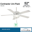 Minka Aire Contractor Uni-Pack LED 52" Ceiling Fan - F448L 10