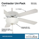 Minka Aire Contractor Uni-Pack LED 52" Ceiling Fan - F448L 11