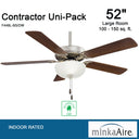 Minka Aire Contractor Uni-Pack LED 52" Ceiling Fan - F448L 4
