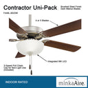 Minka Aire Contractor Uni-Pack LED 52" Ceiling Fan - F448L 5