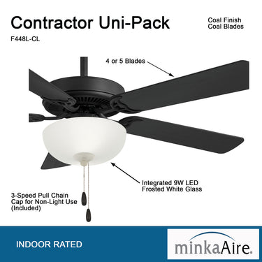 Minka Aire Contractor Uni-Pack LED 52" Ceiling Fan - F448L 8