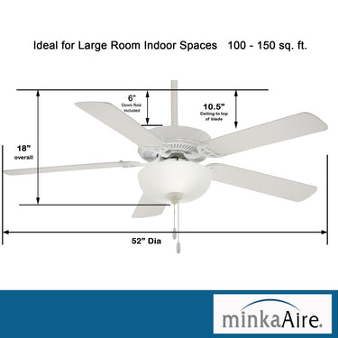 Minka Aire Contractor Uni-Pack LED 52" Ceiling Fan - F448L 9