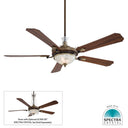 Minka Aire Cristafano Led F900L-BCW 68" Ceiling Fan W/ Led Light Kit in Belcaro Walnut 1