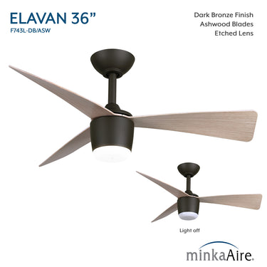 Minka Aire Elavan 36" LED Indoor/Outdoor Ceiling Fan - F743L 11