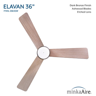 Minka Aire Elavan 36" LED Indoor/Outdoor Ceiling Fan - F743L 12