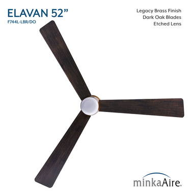 Minka Aire Elavan 52" LED Indoor/Outdoor Ceiling Fan - F744L 24