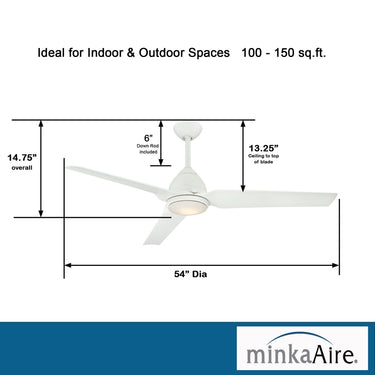 Minka Aire F753-PN Java 54In Ceiling Fan Indoor 12