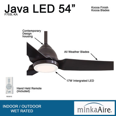 Minka Aire F753-PN Java 54In Ceiling Fan Indoor 8