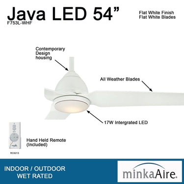 Minka Aire F753-PN Java 54In Ceiling Fan Indoor 6