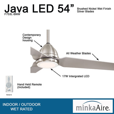 Minka Aire F753-PN Java 54In Ceiling Fan Indoor 7