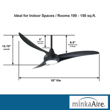 Minka Aire F844 Light Wave 52In Ceiling Fan 20 27