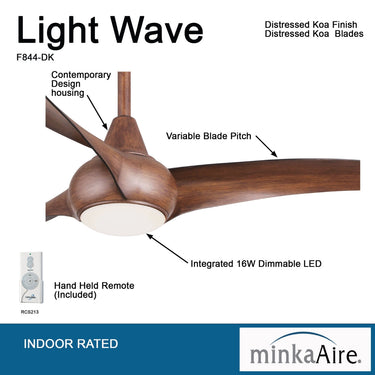 Minka Aire F844 Light Wave 52In Ceiling Fan 20 26