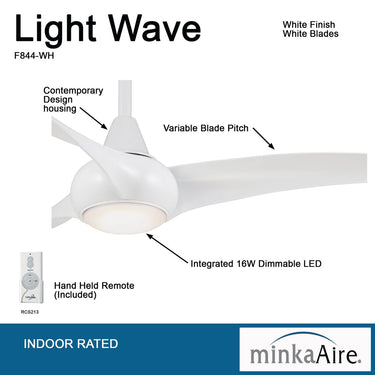 Minka Aire F844 Light Wave 52In Ceiling Fan 20 23