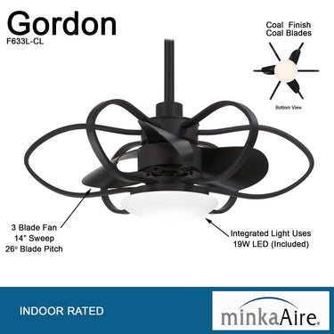 Minka Aire Gordon Ceiling Fan - F633L-CL 3