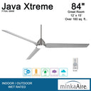 Minka Aire Java Xtreme 84" LED Ceiling Fan - F754L 1