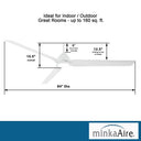 Minka Aire Java Xtreme 84" LED Ceiling Fan - F754L 6