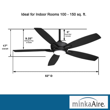 Minka Aire Kelvyn 52" Ceiling Fan W/LED Light Kit - F717L 3