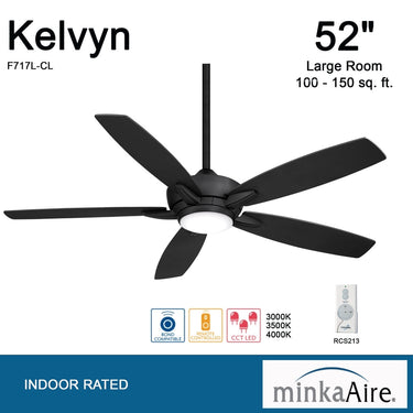 Minka Aire Kelvyn 52" Ceiling Fan W/LED Light Kit - F717L 4