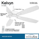 Minka Aire Kelvyn 52" Ceiling Fan W/LED Light Kit - F717L 8