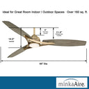 Minka Aire Molino LED 65" Ceiling Fan W/ LED Light Kit - F742L 3