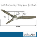 Minka Aire Molino LED 65" Ceiling Fan W/ LED Light Kit - F742L 