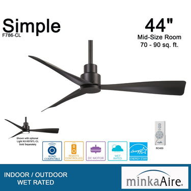 Minka Aire Simple 44" F786 44" Led Ceiling Fan 14
