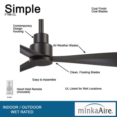 Minka Aire Simple 44" F786 44" Led Ceiling Fan 21