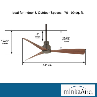 Minka Aire Simple 44" F786 44" Led Ceiling Fan 25