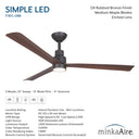 Minka Aire Simple 52" LED Indoor/Outdoor Ceiling Fan - F787L 32