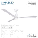 Minka Aire Simple 52" LED Indoor/Outdoor Ceiling Fan - F787L 44