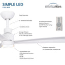 Minka Aire Simple 52" LED Indoor/Outdoor Ceiling Fan - F787L 45