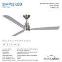 Minka Aire Simple 52" LED Indoor/Outdoor Ceiling Fan - F787L 7