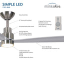 Minka Aire Simple 52" LED Indoor/Outdoor Ceiling Fan - F787L 8