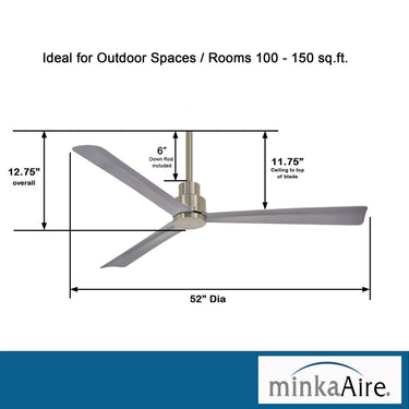 Minka Aire Simple F787 52" Outdoor Ceiling Fan 16