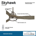 Minka Aire Skyhawk F749L 60" Ceiling Fan W/ Led Light Kit 2