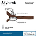 Minka Aire Skyhawk F749L 60" Ceiling Fan W/ Led Light Kit 1