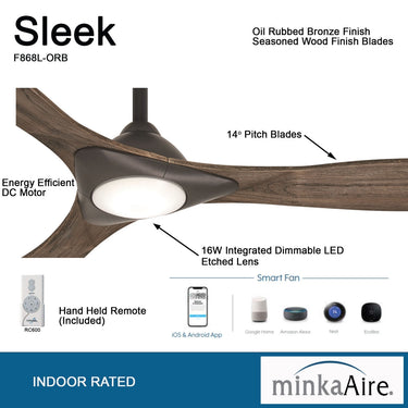 Minka Aire Sleek F868L 60In Sleek Led Fan 7