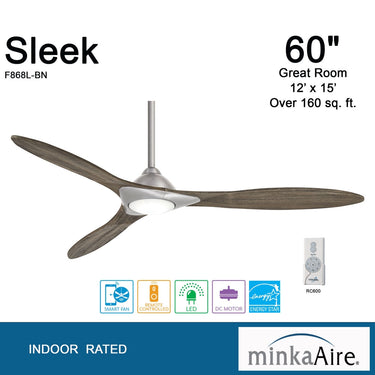 Minka Aire Sleek F868L 60In Sleek Led Fan 10