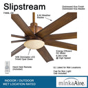 Minka Aire Slipstream LED 65" Ceiling Fan W/ LED Light Kit - F888L 2