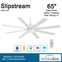 Minka Aire Slipstream LED 65" Ceiling Fan W/ LED Light Kit - F888L 4