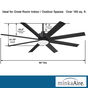 Minka Aire Slipstream Led F888L 65 Inch Ceiling Fan 20