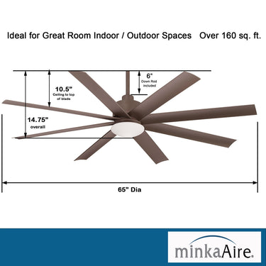 Minka Aire Slipstream Led F888L 65 Inch Ceiling Fan 24