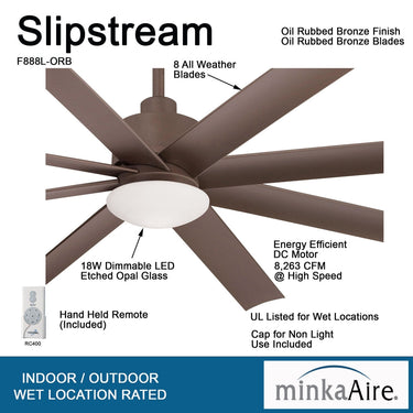 Minka Aire Slipstream Led F888L 65 Inch Ceiling Fan 13