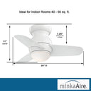 Minka Aire Spacesaver LED 26" LED Ceiling Fan - F510L 