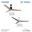 Minka Aire Tempri 56" LED Indoor/Outdoor Ceiling Fan - F669L 23