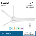 Minka Aire Twist 52" LED Ceiling Fan - F678L 10