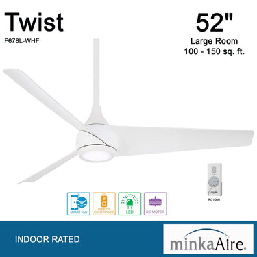 Minka Aire Twist 52" LED Ceiling Fan - F678L 10