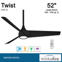 Minka Aire Twist 52" LED Ceiling Fan - F678L 1
