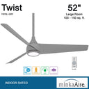 Minka Aire Twist 52" LED Ceiling Fan - F678L 7