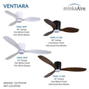 Minka Aire Ventiara 36" LED Flush Mount Indoor/Outdoor Ceiling Fan - F693L 21